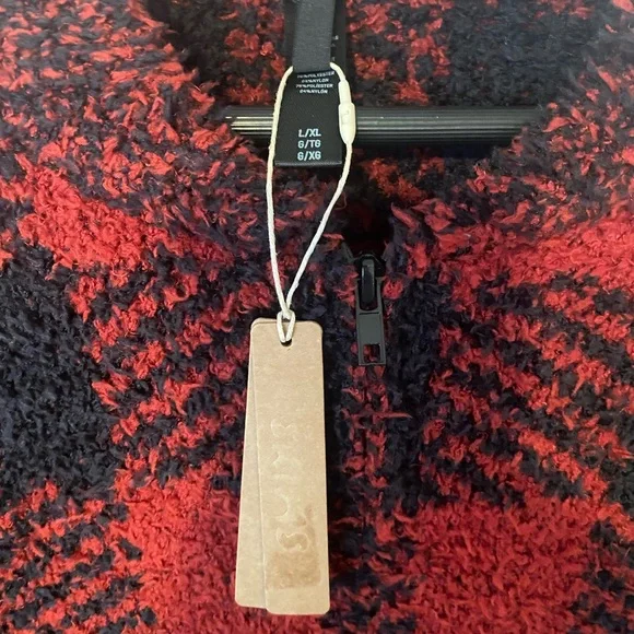 Skims Cozy Zip Up in Brick Buffalo Check, size L/XL, NWT - Picture 4 of 4